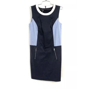 Jones New York Women's Size 6 Navy Colorblock Sleeveless Dress